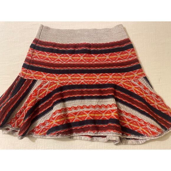 Free People Womens Size Small Sweater Knit Skirt Striped Casual - Picture 8 of 9